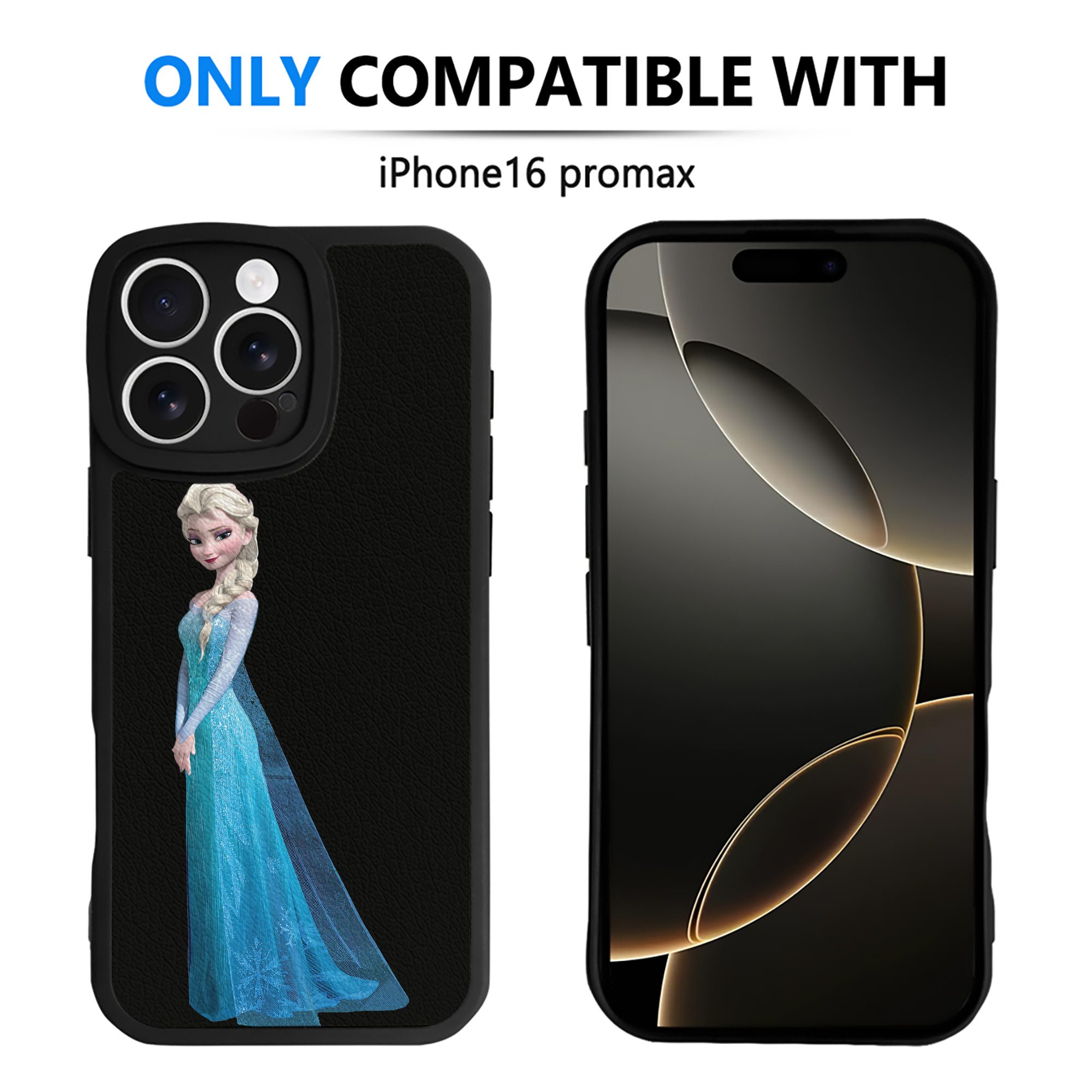 （画像用） アナと雪の女王 アンナ エルサ Frozen Anna Elsa 【iPhone 16シリーズ対応】シリコンスマホケース（レザー調） 材質：シリコン